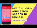 How to design a login page ionic 3-With background animation like Instagram login page
