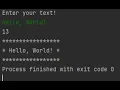 HelloWorld in frame First program in Java