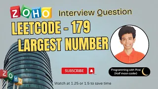 Largest Number Leetcode - 179 Approach Code with explanation