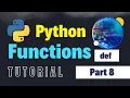 Functions in Python Python Full Course for Beginners Part 8 Function Definition Calling Return