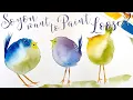 How to Paint Cute Colorful Birds for Beginners Easy Tutorial to Master Loose Watercolor Painting