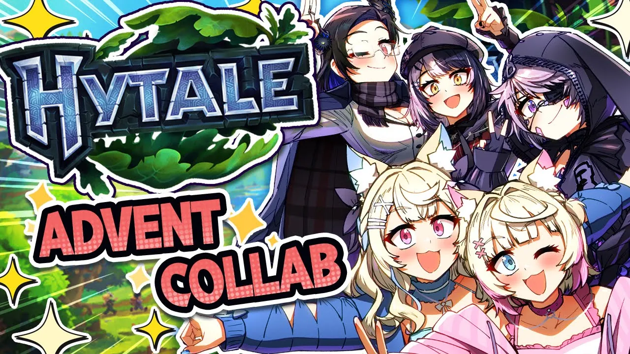 【HYTALE COLLAB】our full advent party begins it's block-journey 🐾 #holoAdvent 【FUWAMOCO】