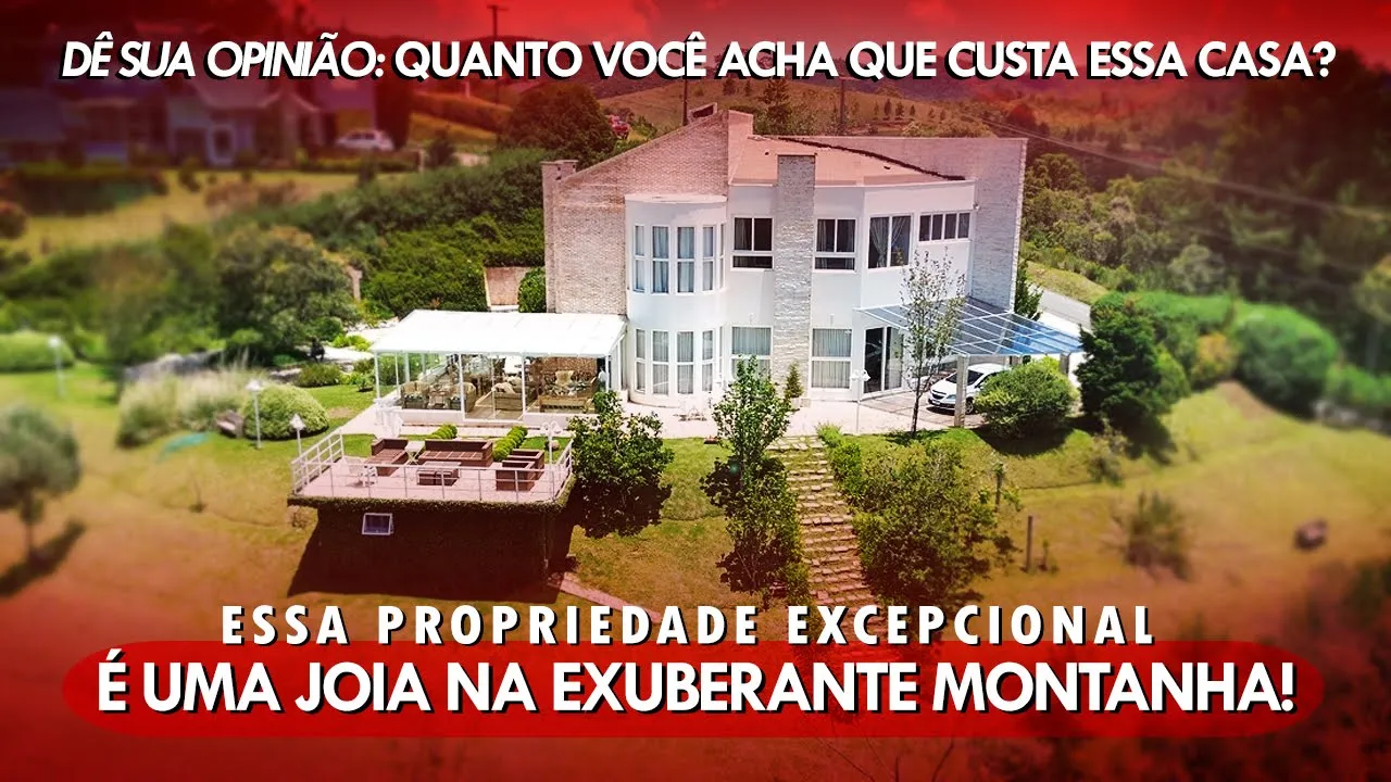 Video do Imóvel: Esta propriedade excepcional está situada em um condomínio exclusivo, imerso na exuberante natureza de Campos do Jordão.