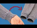 How to fix worn cuffs and sleeves in 5 minutes - a sewing trick!
