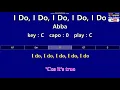 Download Lagu I Do, I Do, I Do, I Do, I Do - Abba ( Karaoke \u0026 Easy Guitar Chords )  คีย์ C