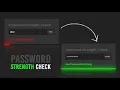 Password Strength Checker JavaScript Password Strength Meter With Regex