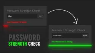 Password Strength Checker JavaScript Password Strength Meter With Regex