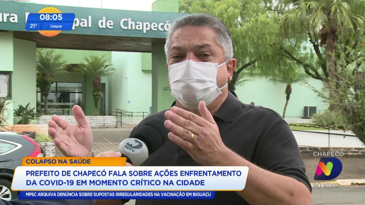 Prefeito de Chapecó fala sobre o enfrentamento da Covid-19 em momento critico na cidade