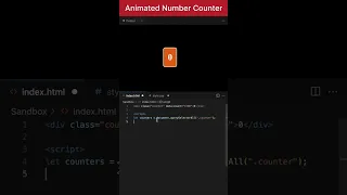 Animated Number Counter HTML CSS