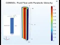 COMSOL Fluid Flow with Parabolic Velocity