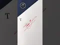 T letter unique signature style