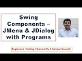 Java Swing Components JMenu JDialog - Methods Constructors Programs OOP Tamil 64