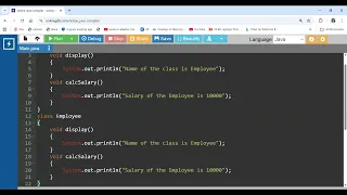 Method Overriding - Sample Program