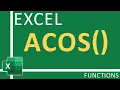 How To use Excel ACOS Function Excel Tutorial for Everyone