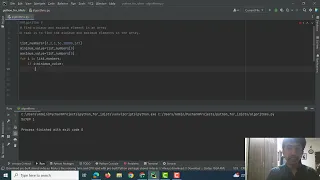 Find minimum and maximum element in an array-Python