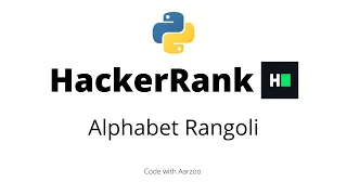 Alphabet Rangoli HackerRank Solution