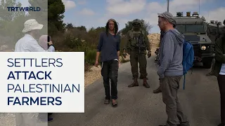 Illegal Israeli settlers attack Palestinian olive harvesters in West Bank