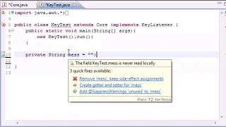 Java Game Development 28 Intro to Keyboard Input
