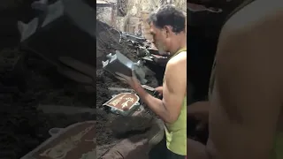 أول مرحله من مراحل تصنيع النحاس من داخل المسبك شوف ازاي بنقدر نطبع الشكل دندنها