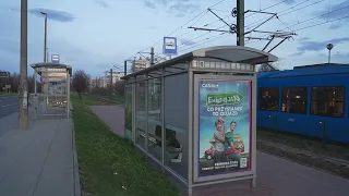 Poland, Krakow, tram ride to Kurdwanów P+R