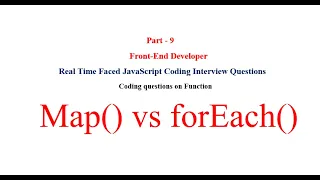Map vs forEach in JavaScript Difference between map and forEach method in JavaScript