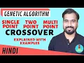 Single Point Crossover Two Point Crossover MultiPoint Crossover Explained with Examples in Hindi