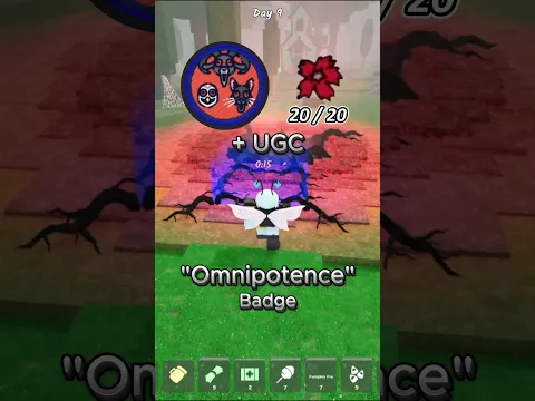 Omnipotence Badge + The Hollow UGC 🎃 99 nights in the forest #99nightintheforest #99nights #roblox
