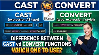 50 CAST vs CONVERT in SQL Server When to Use Which