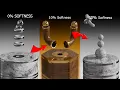 Soft Body Simulation in Blender 0 vs 10 vs 50 Softness