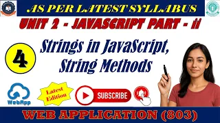 Chapter 2 JavaScript Part 2 Strings in JavaScript String Methods in JavaScript Explained