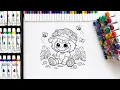 Cute Scarecrow Coloring Page Easy Fall Coloring for Kids Coloring Book