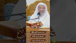 شرح حديث النبي ﷺ كن في الدنيا كأنك غريب أو عابر سبيل عثمان الخميس دندنها