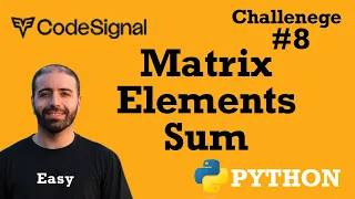 8 Matrix Elements Sum Python Full Explanation