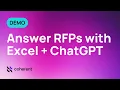 Automate IT Security Questionnaires with ChatGPT Excel Coherent Spark API Demo