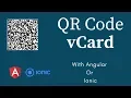 Implementing QR code vCard in IONIC ANGULAR