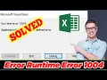 SOLVED Runtime Error 1004 100 Working