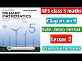 Chapter 9 Rate Unitary method Lesson 2 Oxford primary mathematics book 5