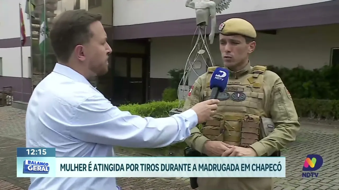 Tentativa de homicídio mobiliza Polícia Militar em Chapecó; mulher é baleada
