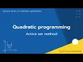 Quadratic programming active set method