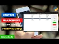 Contact Management System Project in Python using Tkinter and MySQL with Source Code PySeek