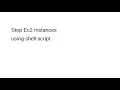 Stop EC2 Instances using shell script