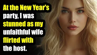 At the New Year's party, I was stunned as my unfaithful wife flirted with the host.