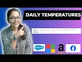 Daily Temperatures Stacks in Java Leetcode Medium FACEBOOK AMAZON MICROSOFT UBER SALESFORCE