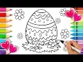 Easter Egg Coloring Page Easter Coloring Book Glitter Easter Egg Printable Rainbow Art