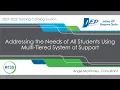 Addressing the Needs of All Students Using MTSS - Morning Session