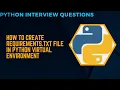 How to create requirements txt file in python