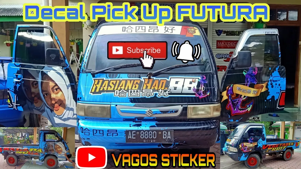 MANTAP! CUTING STIKER GAYA HURUF TERBARU BIKIN TRUCK JADI KEREN