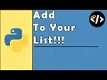Append - Python List Methods