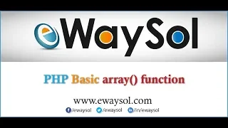 PHP Basic array Function eWaySol