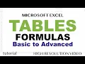 Excel Tables - Formulas Basic to Advanced